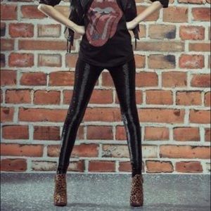 A. Gain | Charcoal sequins leggings Small